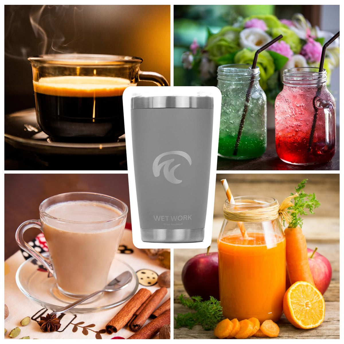 20 oz Stainless Steel Insulated Tumbler with Leak Proof Lid Q9498
