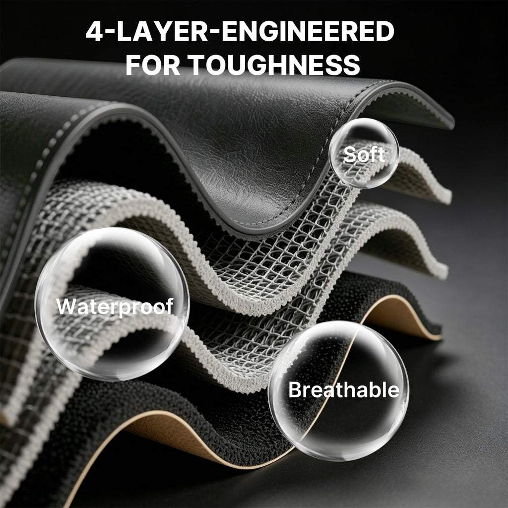 Waterproof Leather Car Seat Covers Set of 5 V24588