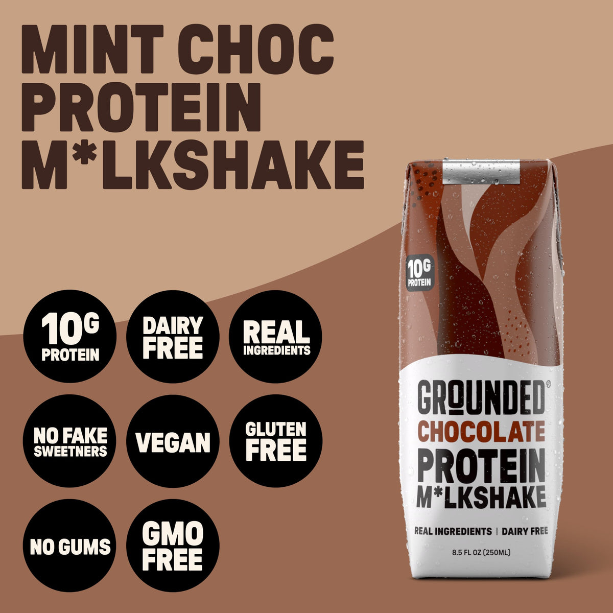 Chocolate Milk, Dairy Free, 10g Protein, 8.5 fl oz, 12 Pack G7115