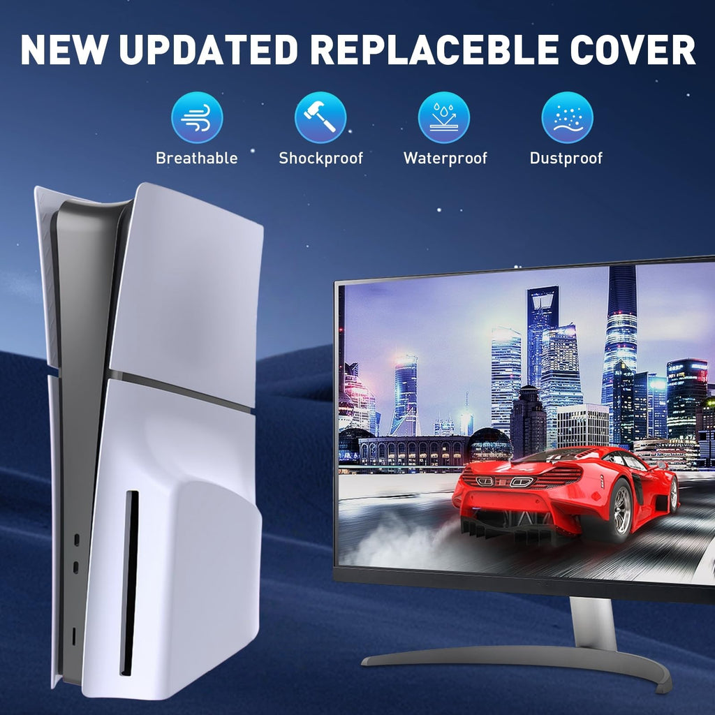 White PS5 Slim Disc Edition Face Plates Q30085