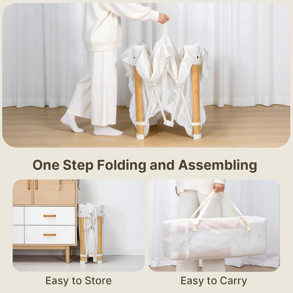 Foldable Baby Playpen with Storage Bag G398