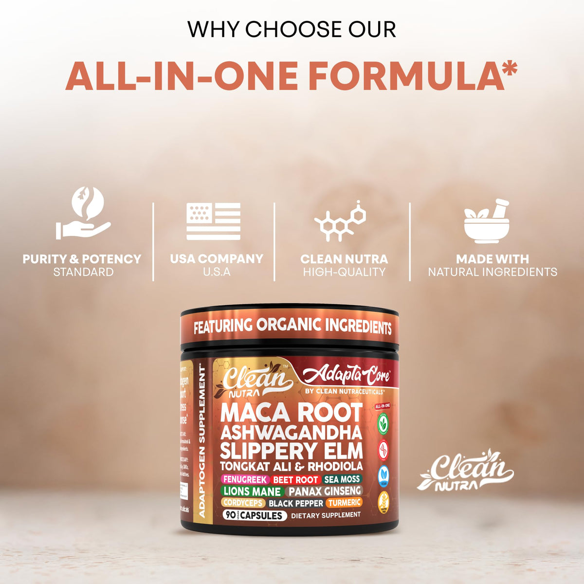 Organic Maca Root Capsules 90 Pills G121