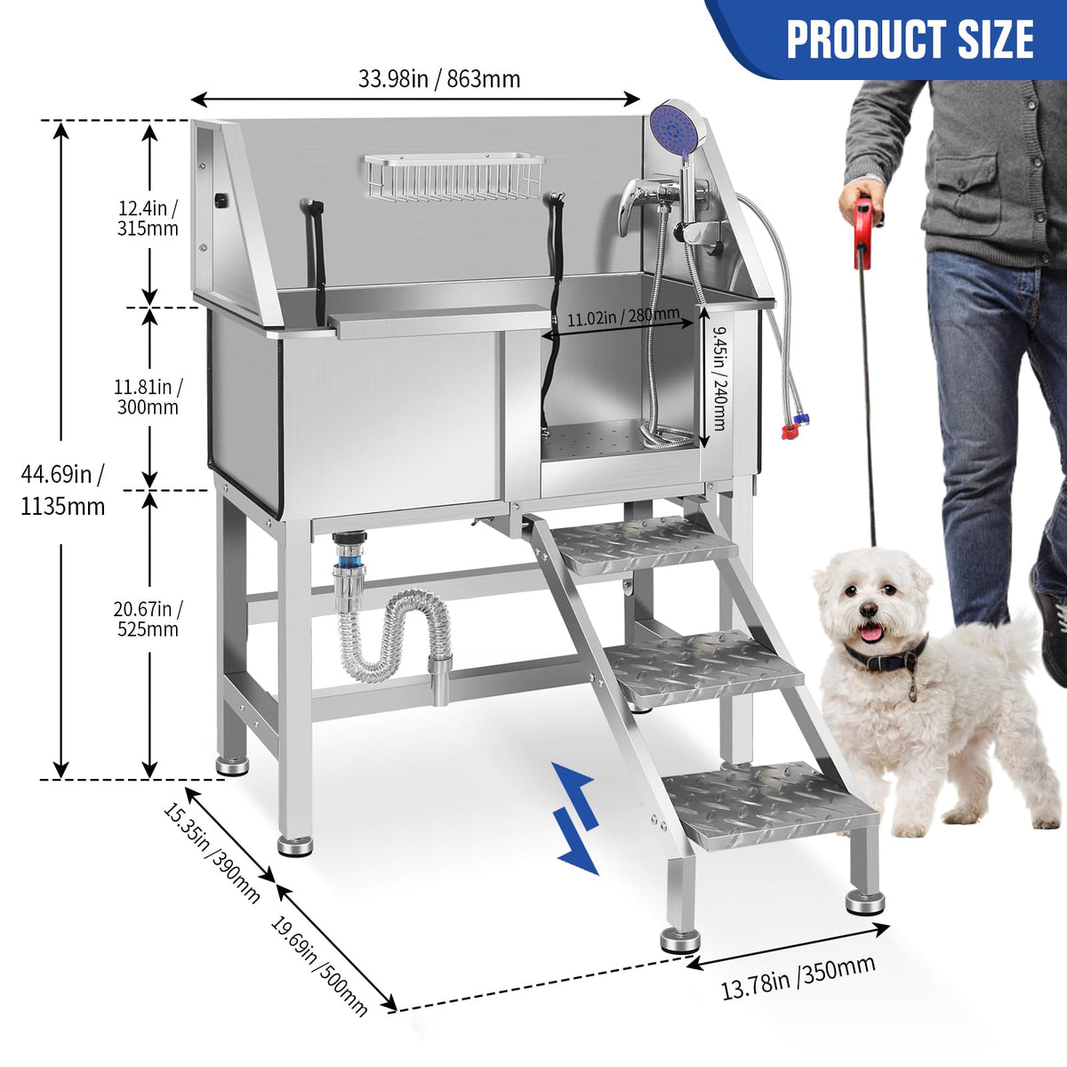 Stainless Steel Dog Washing Station N780
