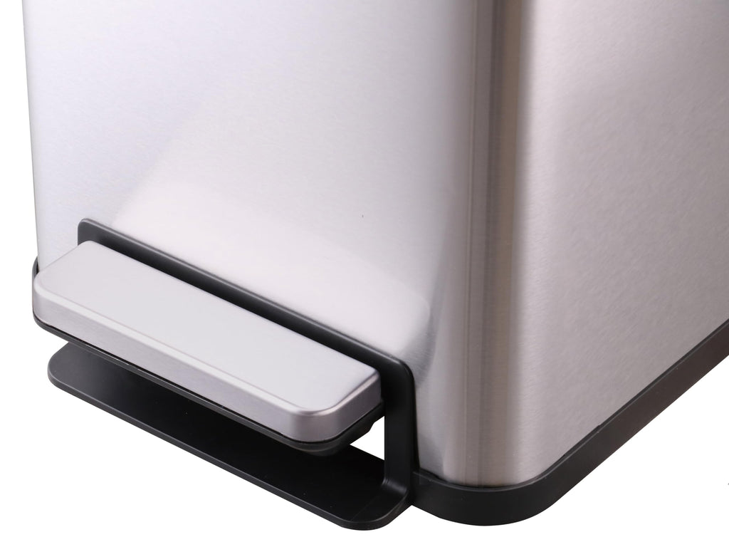 43L Dual Recycling Bin Stainless Steel W356