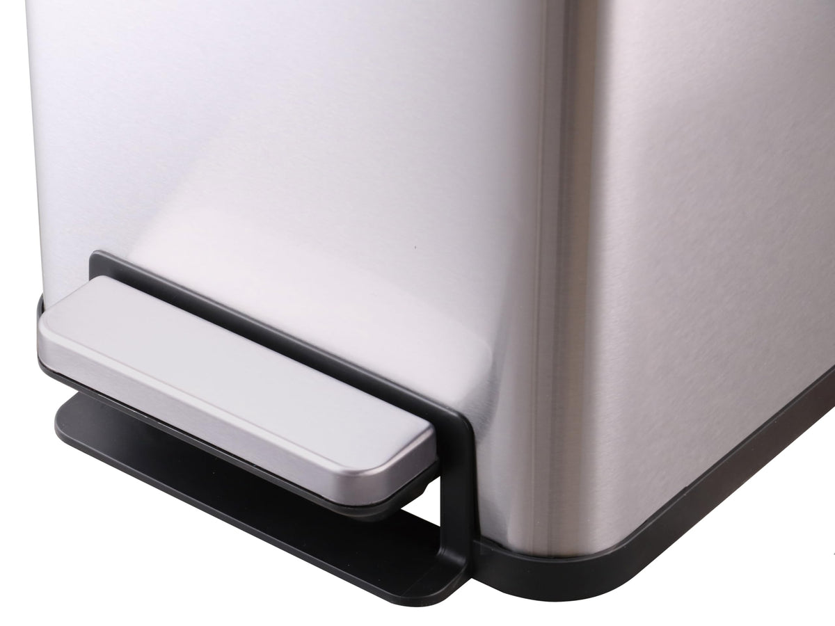 43L Dual Recycling Bin Stainless Steel W356