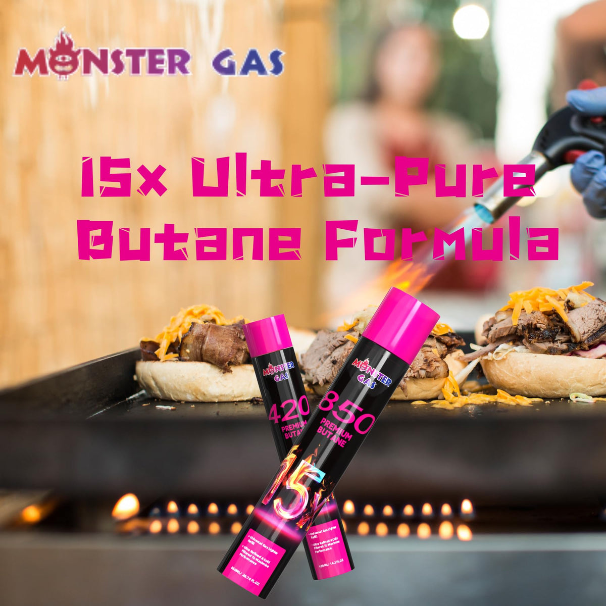 15x Ultra-Pure Butane Fuel Canisters 850ml, Pack of 12 D3059