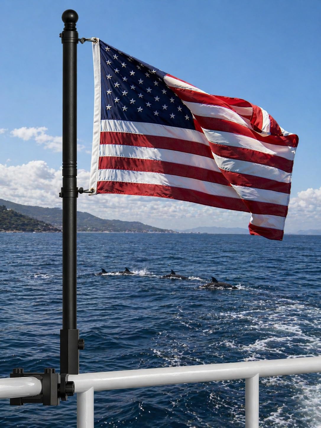 2.5FT Stainless Steel Boat Flag Pole Kit M877987