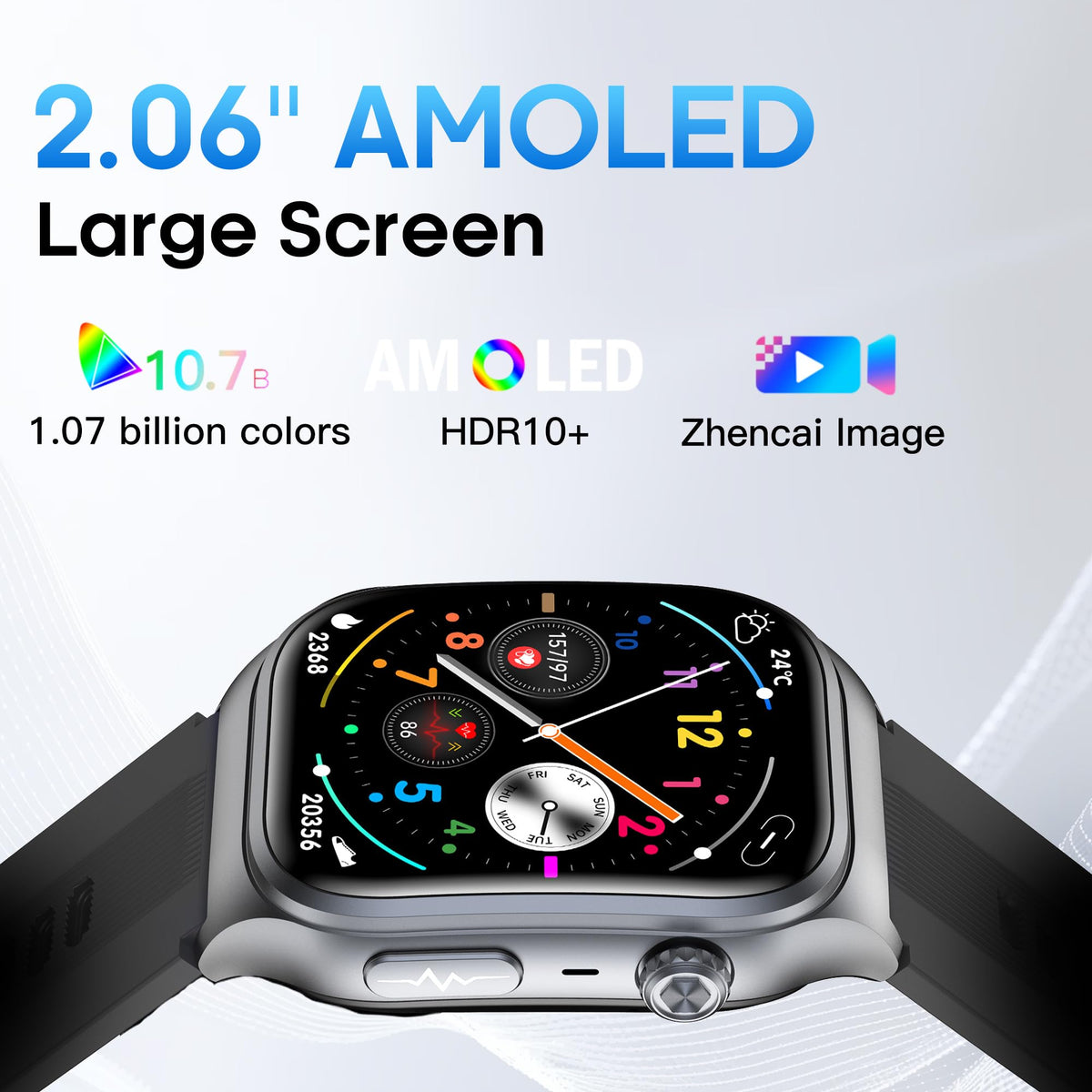 Black Blood Pressure Smart Watch Fitness Tracker R2807