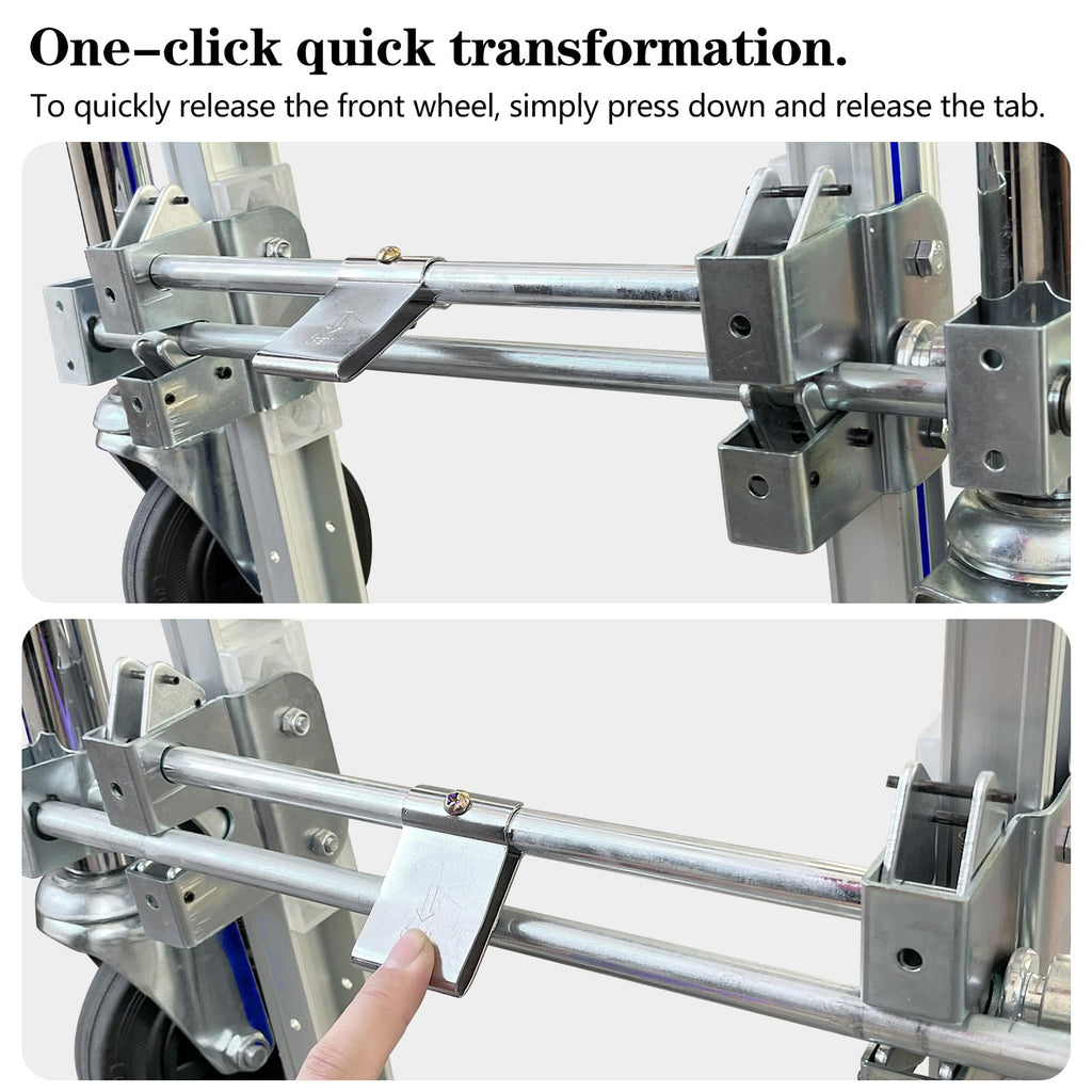 Convertible Hand Truck Dolly Cart with 4 Wheels 1000 Lbs O86610