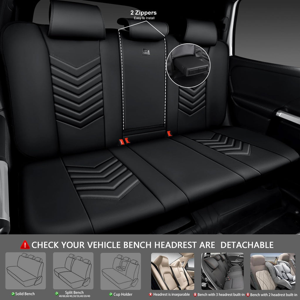 3D Foam Faux Leather Seat Covers Full Set U302890