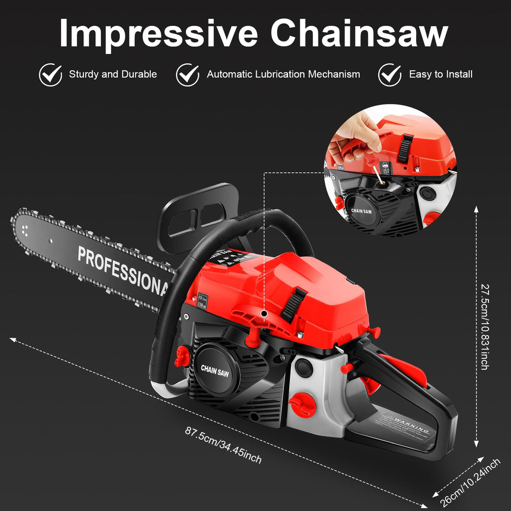 20-Inch 2-Stroke Gas Chainsaw with Tool Bag X59183