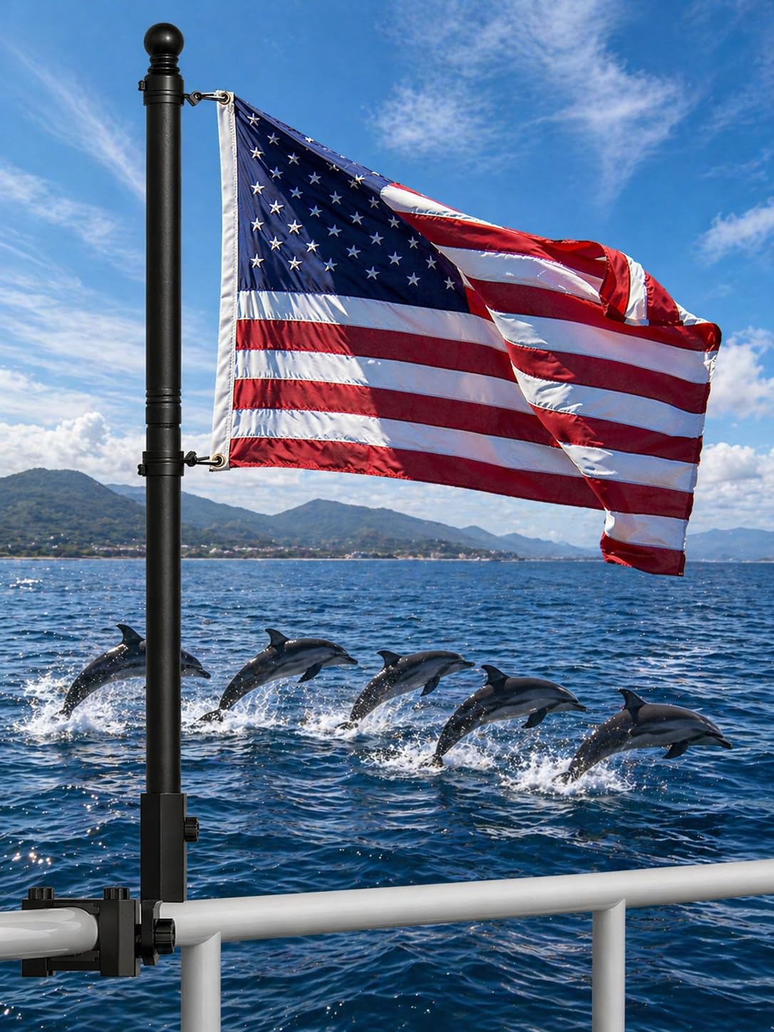 2.5FT Stainless Steel Boat Flag Pole Kit M877987