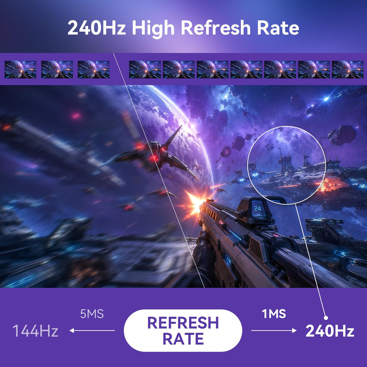 27 Inch 240Hz FHD 1080P Gaming Monitor P9950