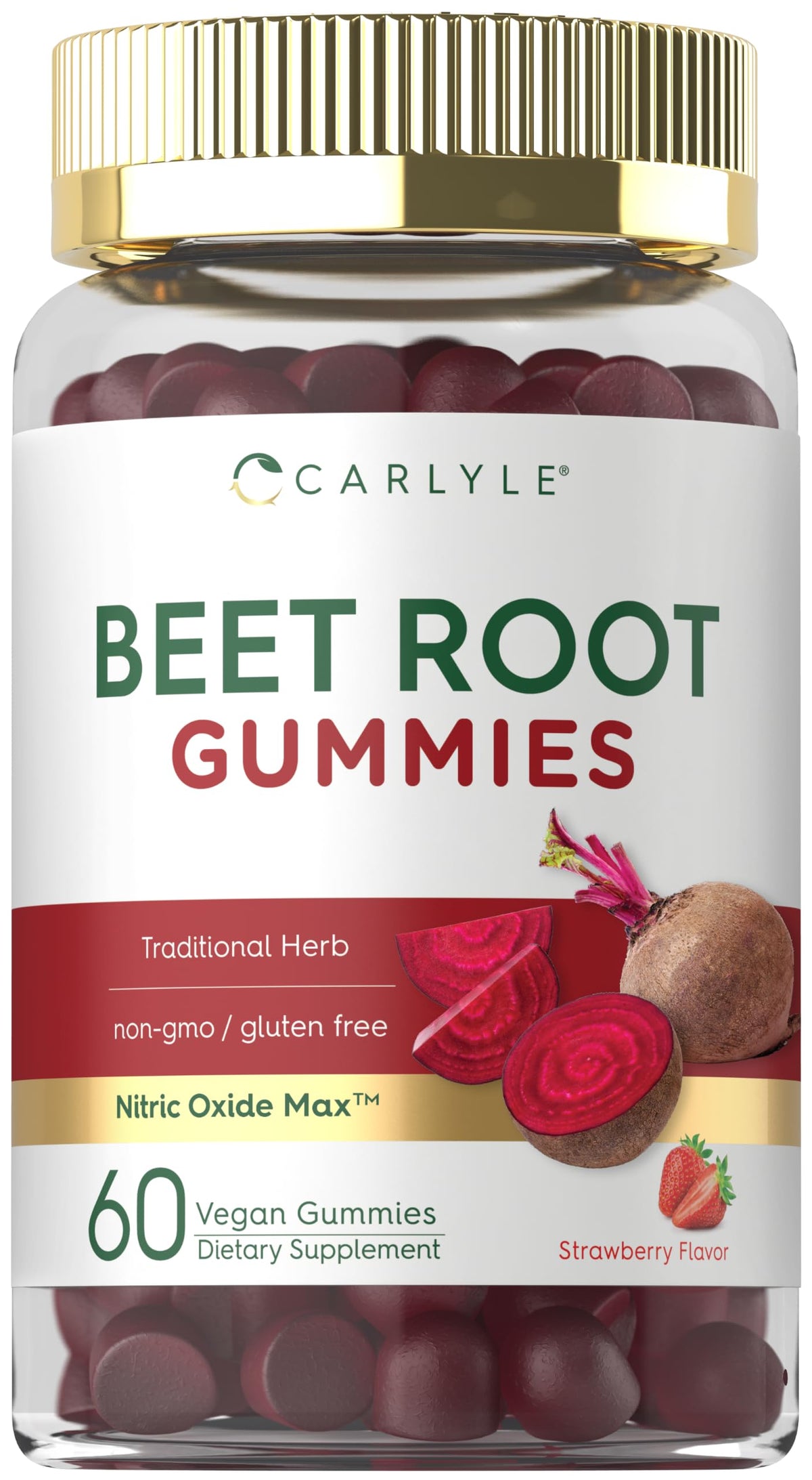 Beet Root Gummies 60 Count Strawberry Flavor B402