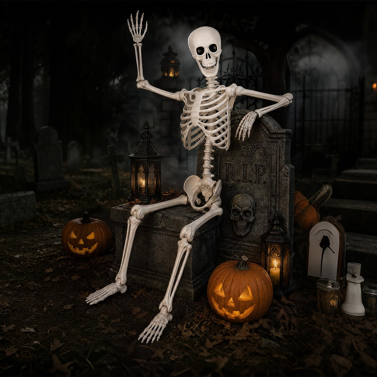 5.4 Ft Halloween Full Body Skeleton A676368