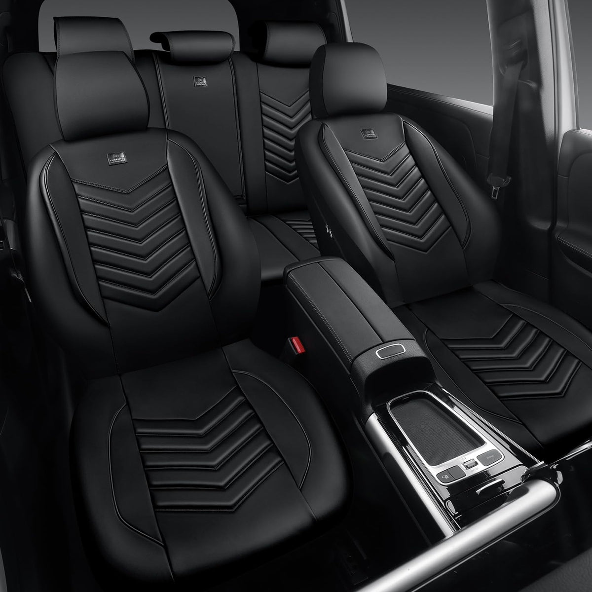 3D Foam Faux Leather Seat Covers Full Set U302890