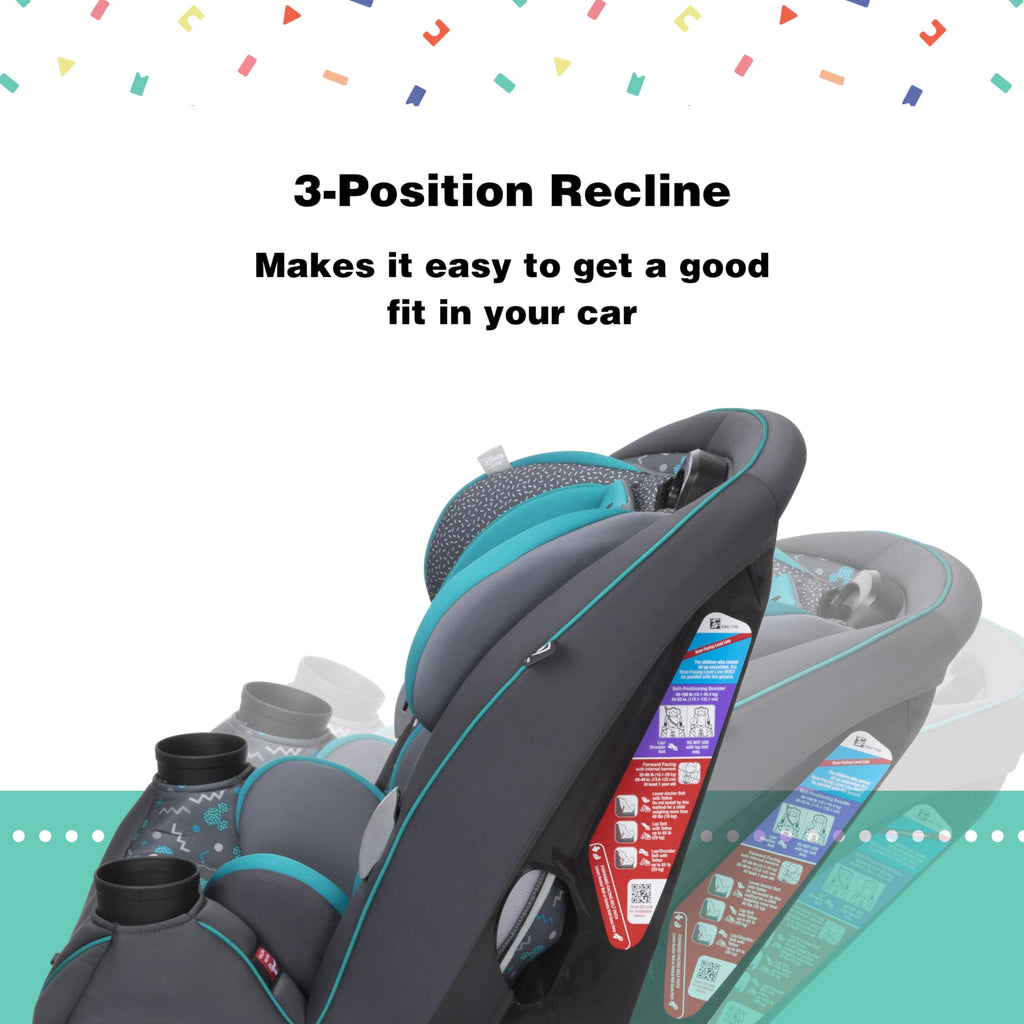 Convertible Car Seat, Rear Facing 5-40 pounds, Forward Facing 30-65 pounds, Booster 40-100 lbs Q492315