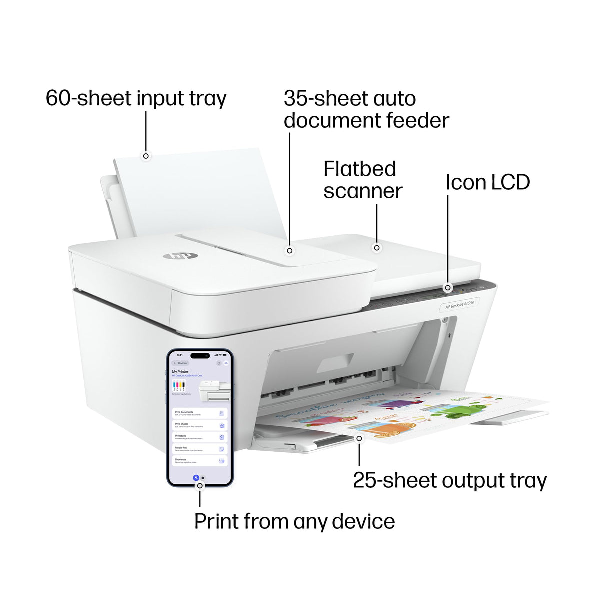 Wireless All-in-One Color Inkjet Printer, Scanner, Copier Q32750