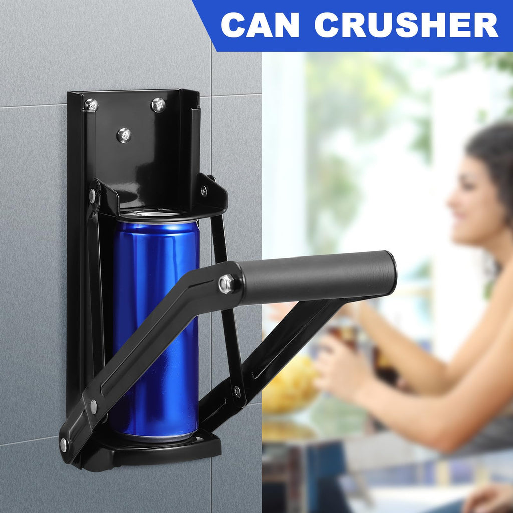 Heavy Duty Wall Mounted Soda Can Crusher with Bottle Opener Z819762