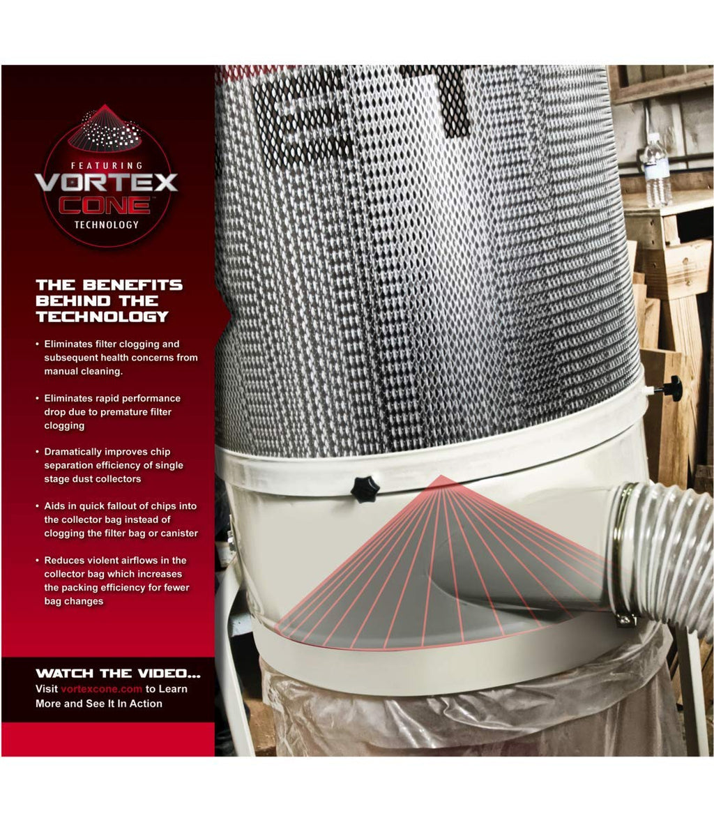 2 HP 230V Dust Collector with 2-Micron Canister Filter D45241