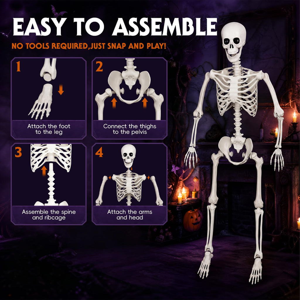 5.4 Ft Halloween Full Body Skeleton A676368