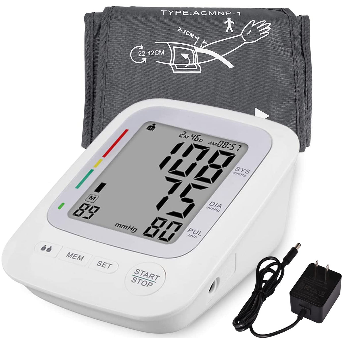 Upper Arm Automatic Digital Blood Pressure Monitor Large Cuff N257035