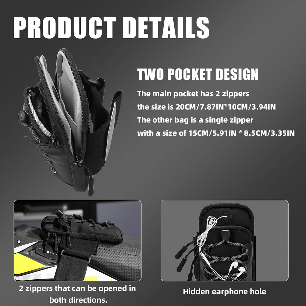 Black Motorcycle Front Frame Bag B549066