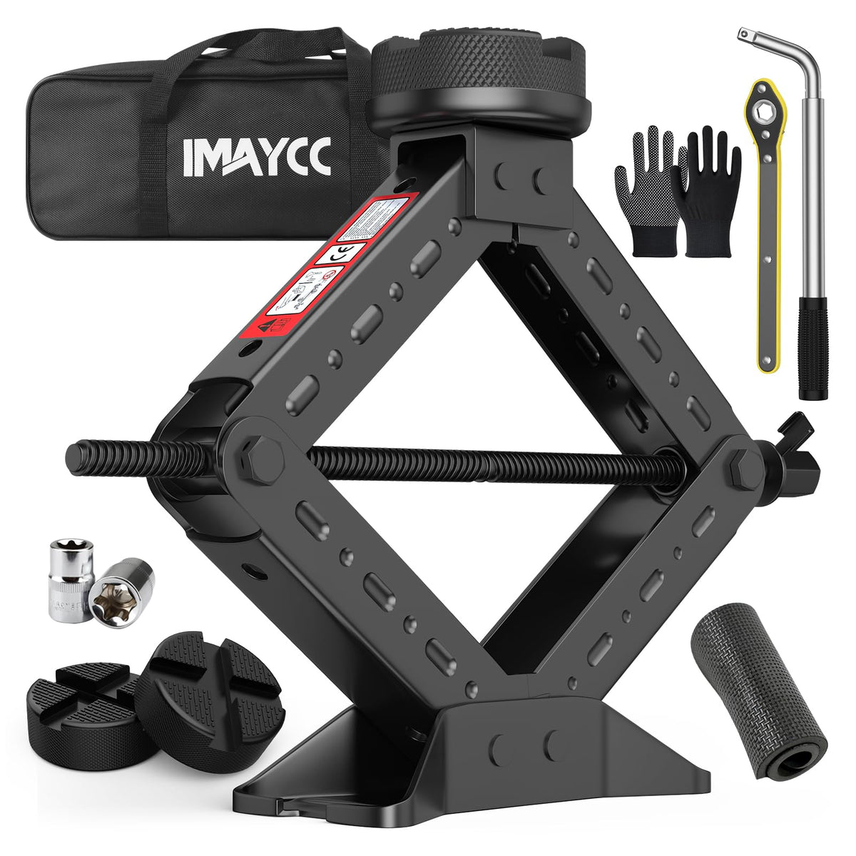 3 Ton Heavy Duty Scissor Jack Kit with Ratchet Wrench V1732