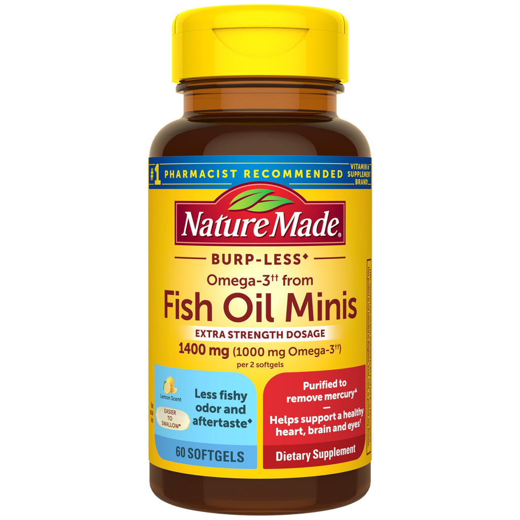 Fish Oil Omega 3 1400 mg Minis 60 Softgels Q817