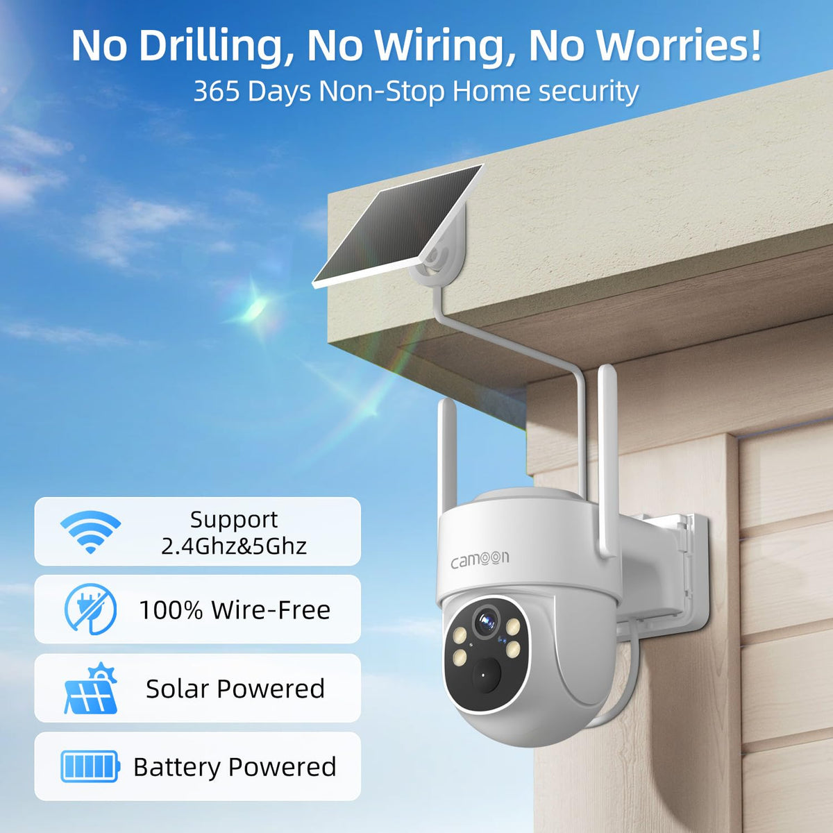 Solar Security Cameras Wireless Outdoor 4 Cameras G350764