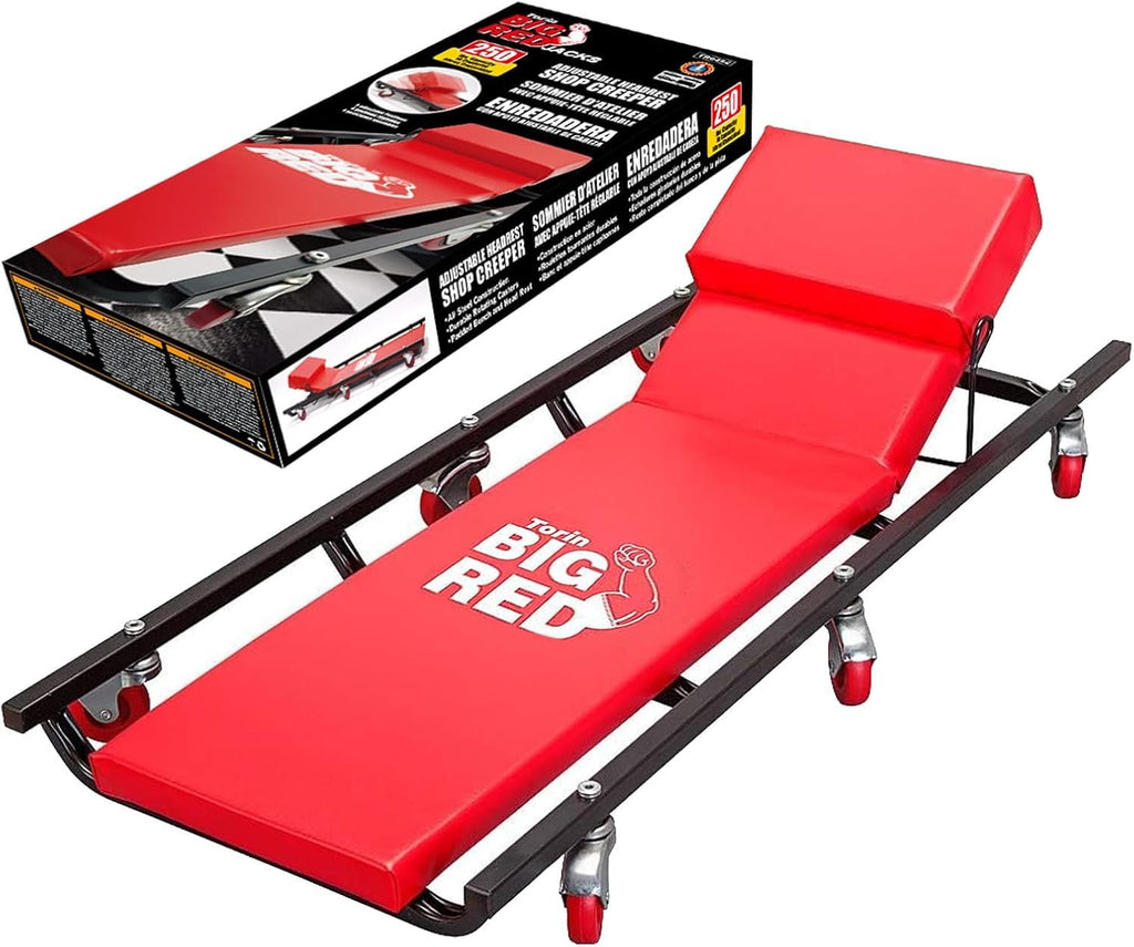 40" Padded Mechanic Creeper with 6 Casters W2553