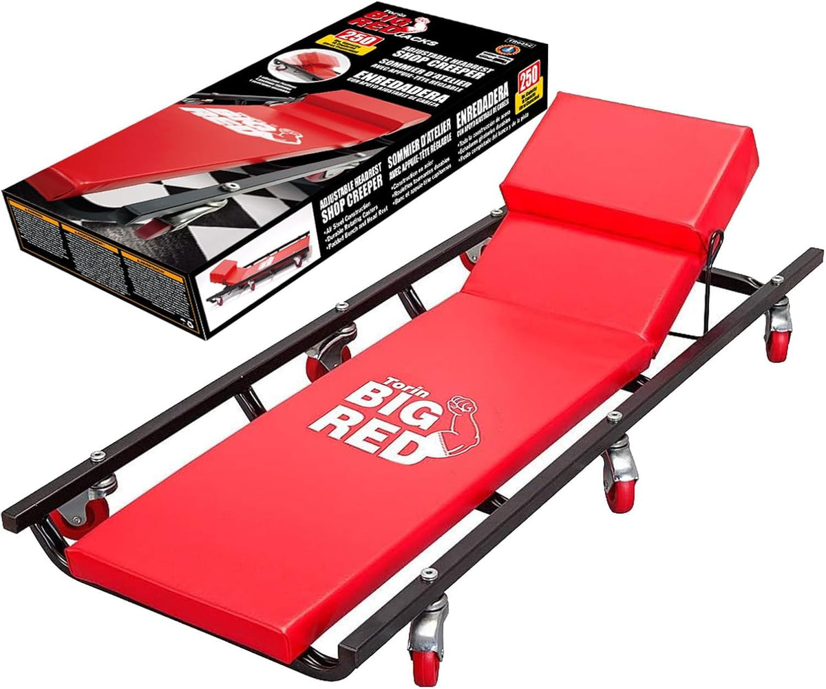 40" Padded Mechanic Creeper with 6 Casters W2553