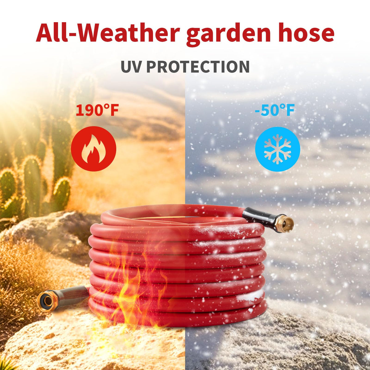 100ft x 3/4” Hot/Cold Water Garden Hose P286