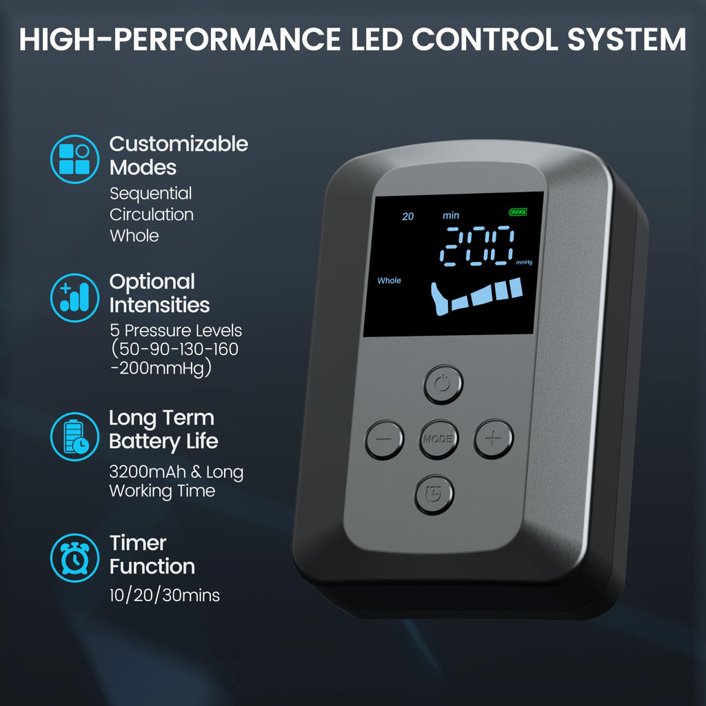 Cordless Leg Compression Massager with 5 Air Chambers X1011