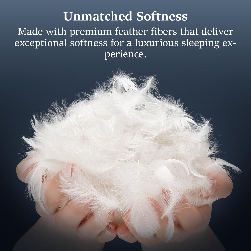Goose Feather King Size Set of 2 Cotton Pillows F986