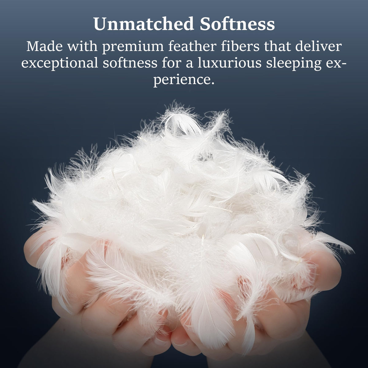 Goose Feather King Size Set of 2 Cotton Pillows F986