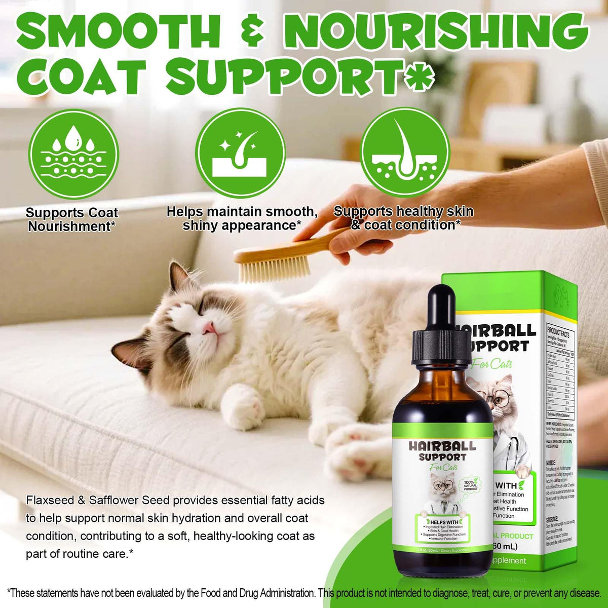 Cat Hairball Remedy Digestive Aid Drops 60ml A839