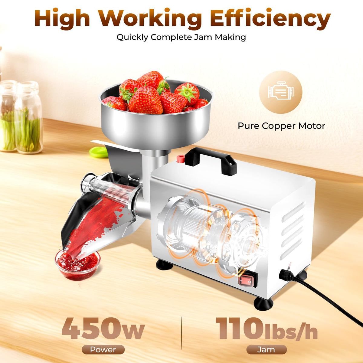 450W Stainless Steel Tomato Strainer Machine I8084