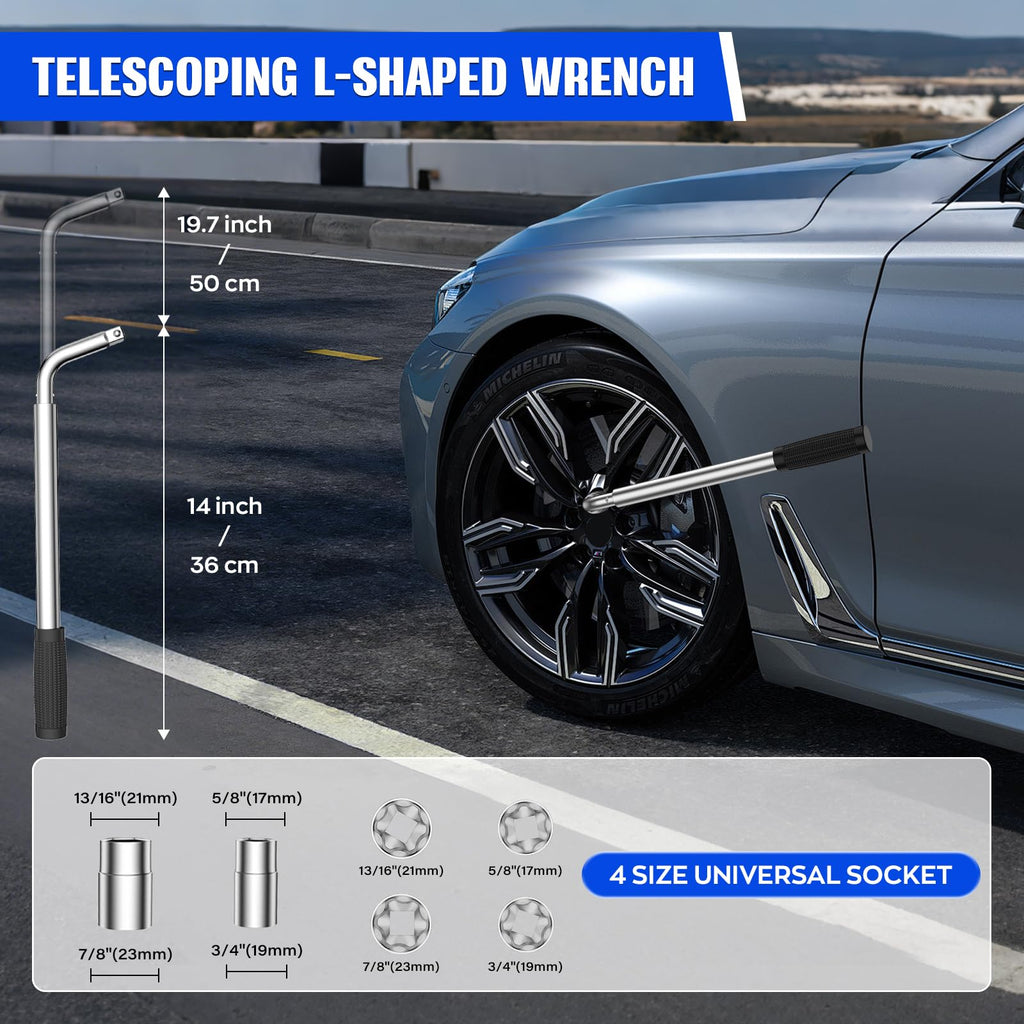 3 Ton Heavy Duty Scissor Jack Kit with Ratchet Wrench V1732