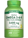 Omega 3 6 9 3600mg 200 Softgels T9989
