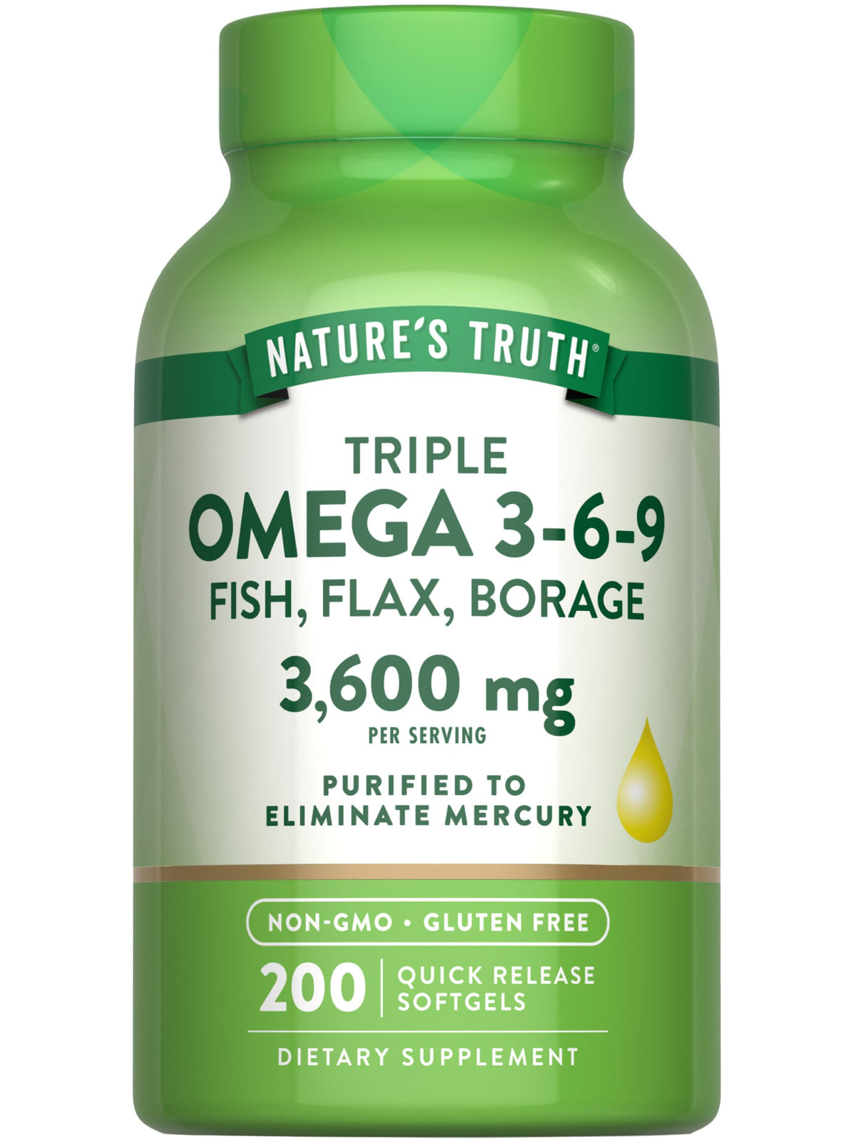 Omega 3 6 9 3600mg 200 Softgels T9989