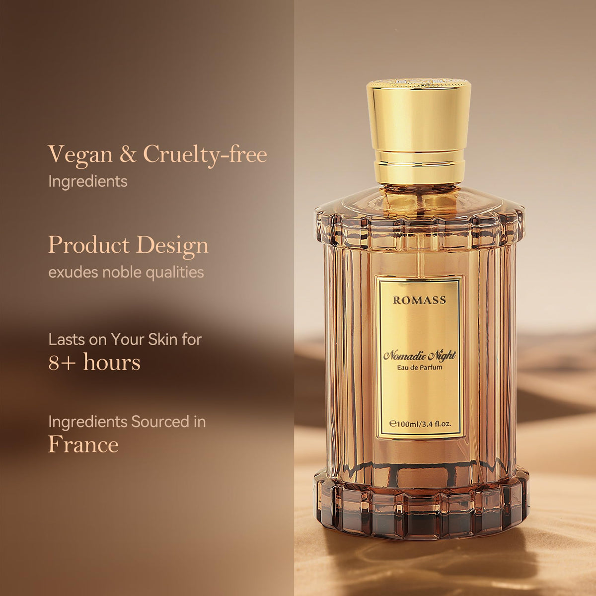 Long Lasting Unisex Oud Eau de Parfum 3.4oz U738