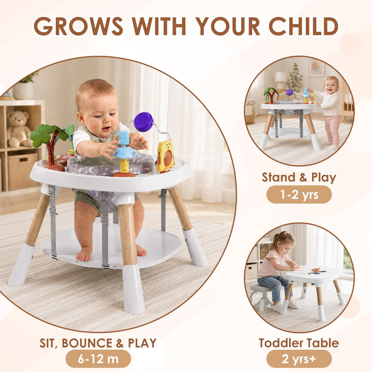 Baby Activity Center, 6-in-1 Stationary Jumper J41051