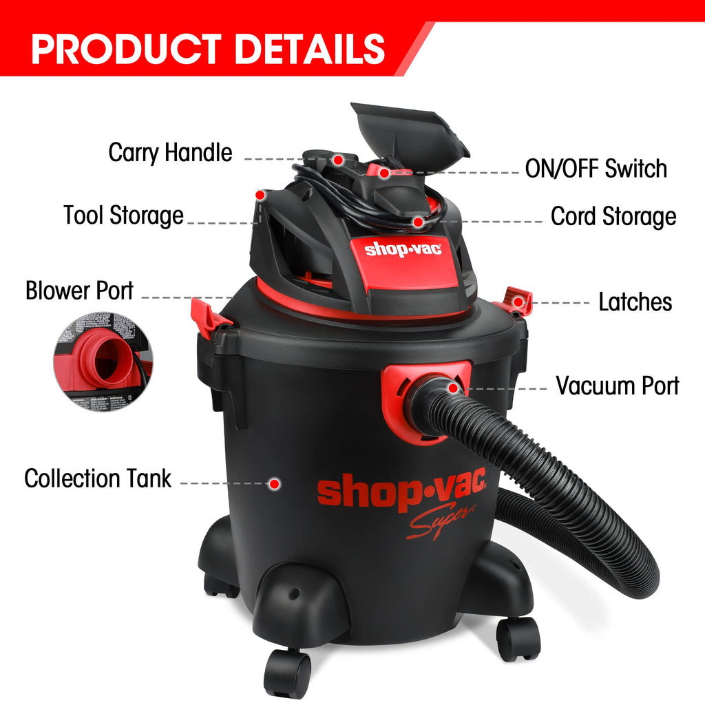 5 Gallon 3.5 Peak HP Wet/Dry Vacuum X778245