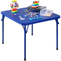 Kids Folding Square Table with Vinyl Padded Top, Blue O92179