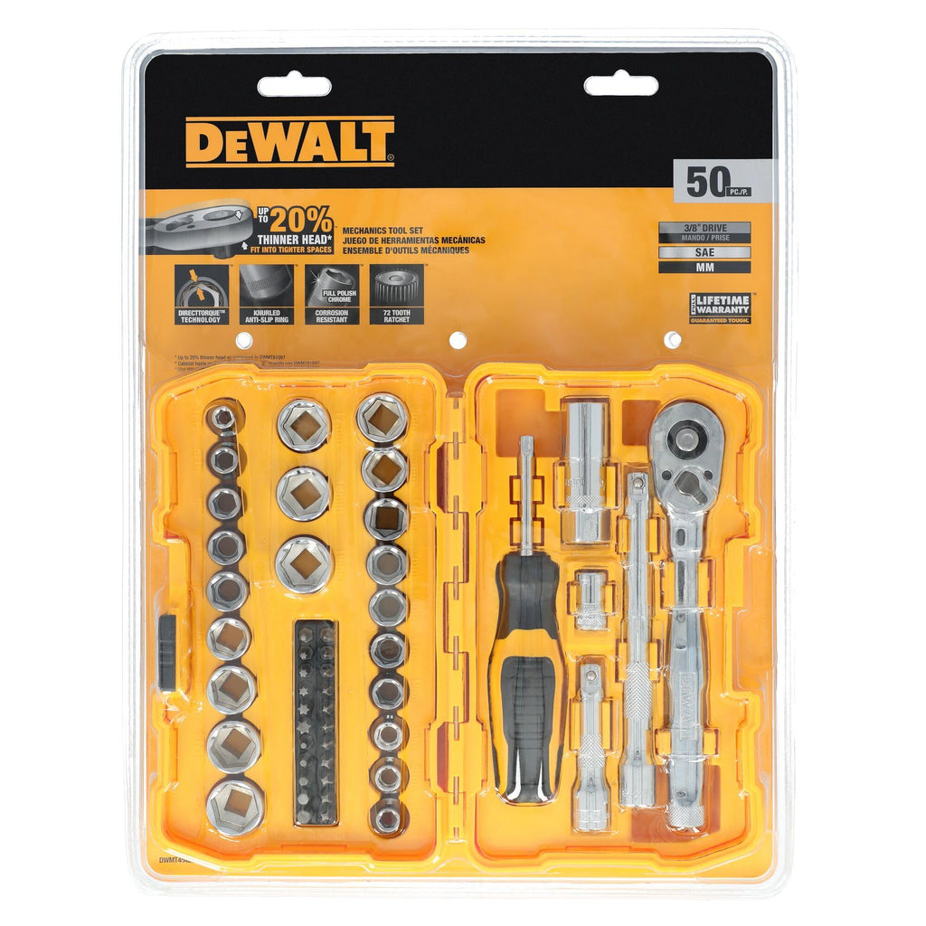 Mechanics Tool Set, 3/8" Drive, 50 Piece C9069
