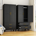 Metal Wardrobe Cabinet with 2 Drawers N588