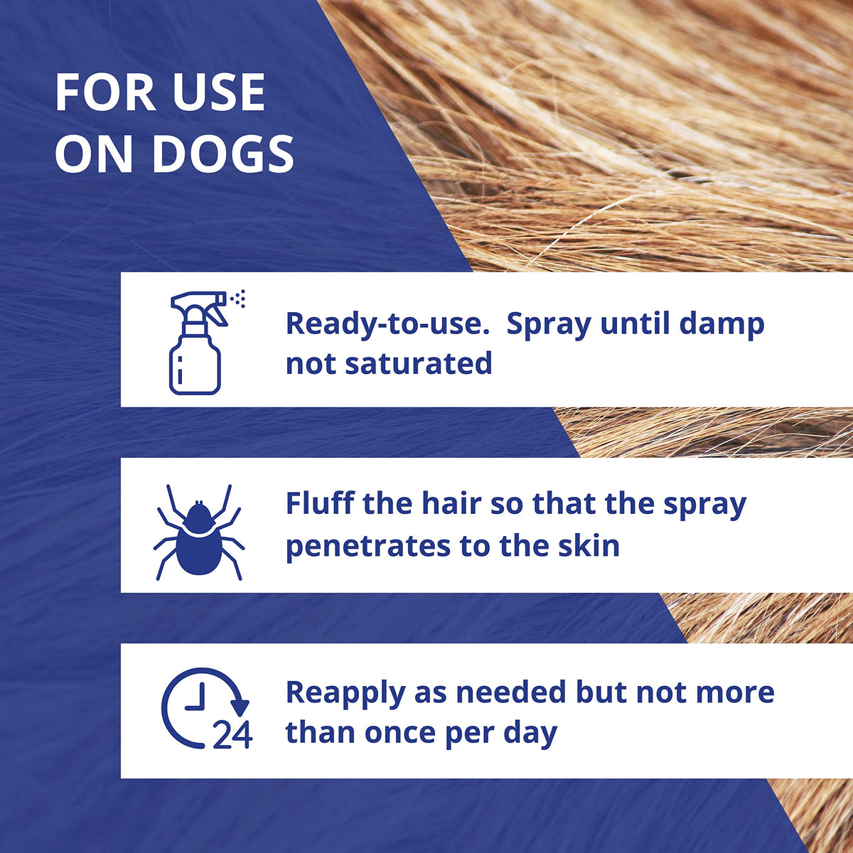 Water-Based Flea & Tick Spray for Dogs, 40 fl oz G683