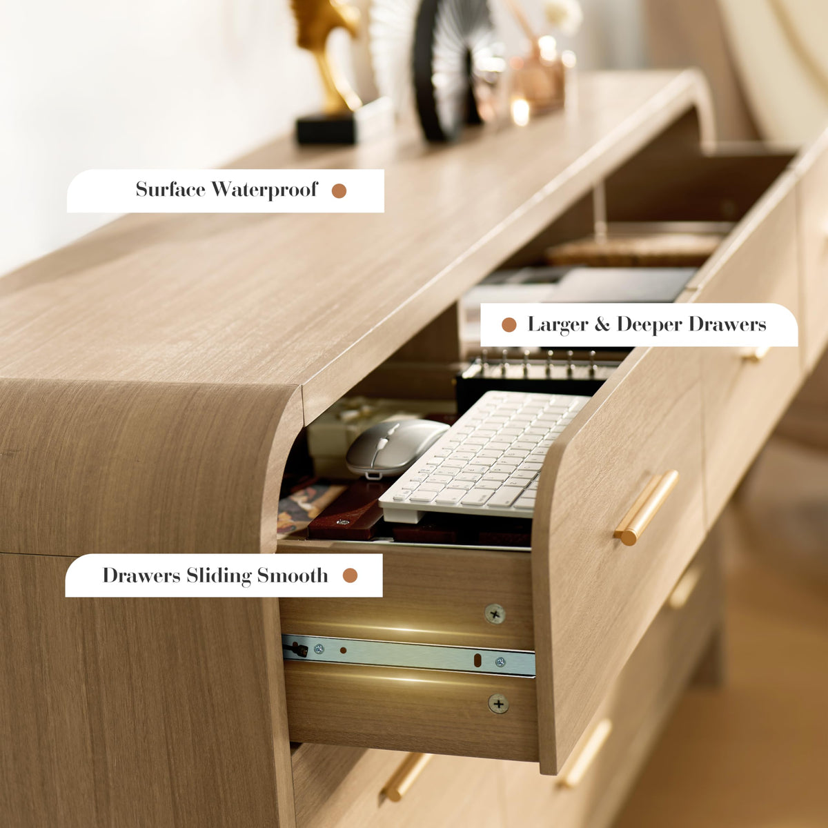 Gray Oak 9 Drawer Dresser C8151