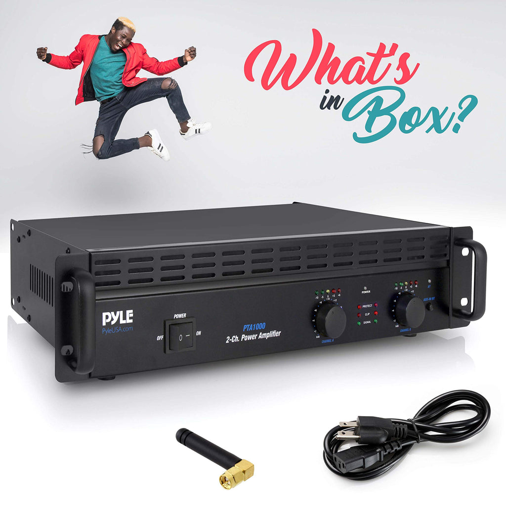 1000 Watt 2-Channel Bluetooth Power Amplifier T283453